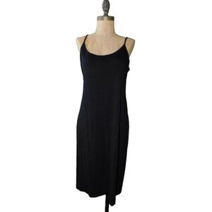 Ronen Chen Size 8  Black  STRETCHY Classic Slip Style Designer Dress